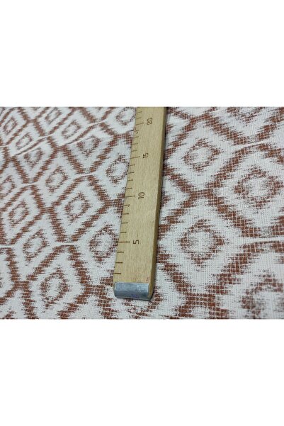 Evcimenhome Βαμβακερό ύφασμα ζακάρ υφαντό. 120cmx140cm χρώμα μπλοκ: καφέ σε χρώμα πέτρας