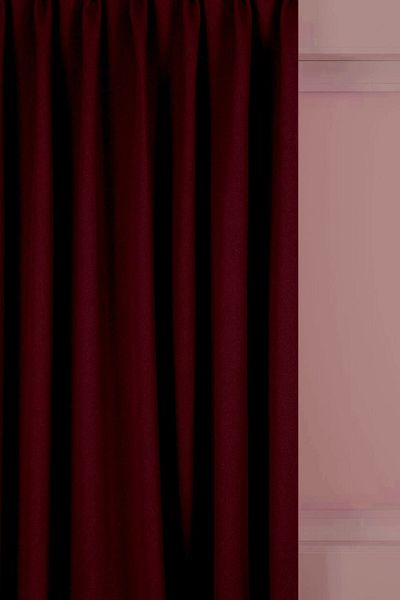 Belle Cose Country Style Wicker Thermal Blackout Blackout Claret Red Background Curtain Single Wing