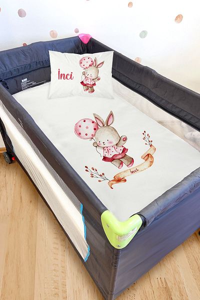Homamia Park Bed Sheet Set Rabbit with Balloons (115X155)