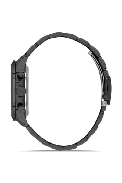 FERRO 44 mm Quartz Steel Men's Black Wrist Watch - Active Functions