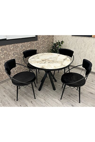 BY ORHAN GÜZEL Mutfak Masası Takımı,4 Kişilik Mutfak Masası Takımı Küt Takım