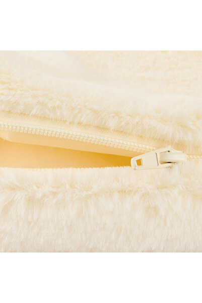 Petrichor Бежова плюшена козметична чантичка - 20 см