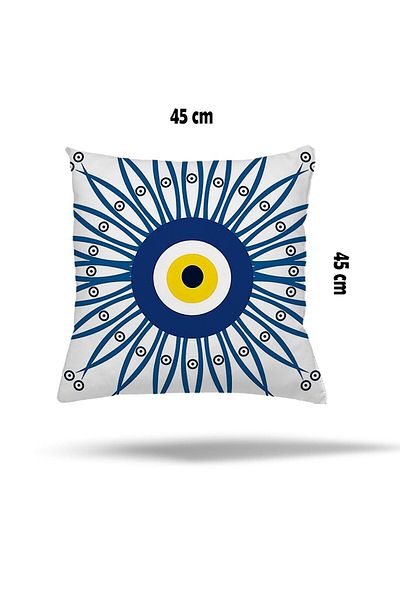 on the clouds Față de pernă cu fermoar ascuns cu model de mărgele de ochi malefic Husă de pernă pentru scaun