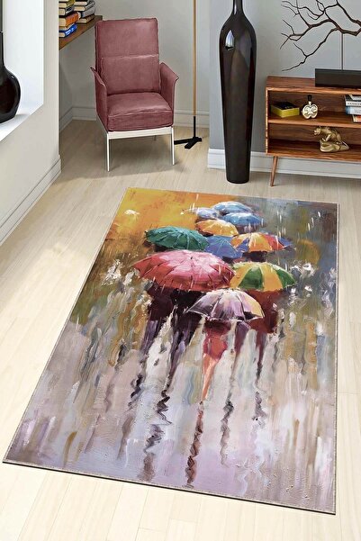 Viva Weaver's Kaymaz Tabanlı Makinede Yıkanan Modern Dekoratif Halı