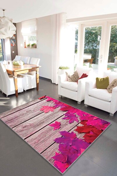 RugViva Kaymaz Tabanlı Halı Çınar Cnr02 Fuşya