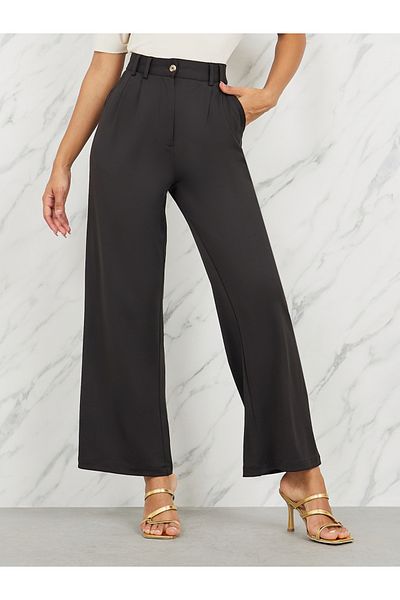 Styli High Rise Wide Leg Pant
