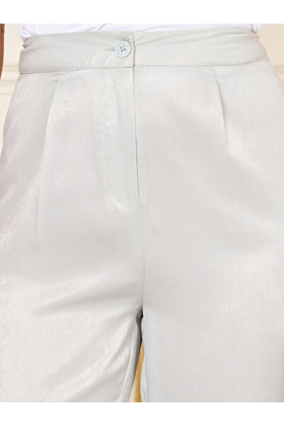 Styli Satin High Rise Straight Leg Trouser