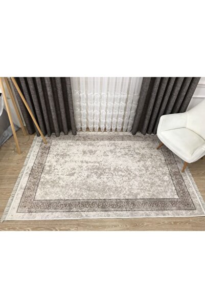Brillant Lorin Şönil Görünüm Lateks Kaymaz Taban Leke Tutmaz Saçaklı Modern Halı