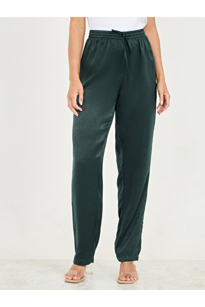 Styli High Rise Drawcord Waistband Tapered Pant