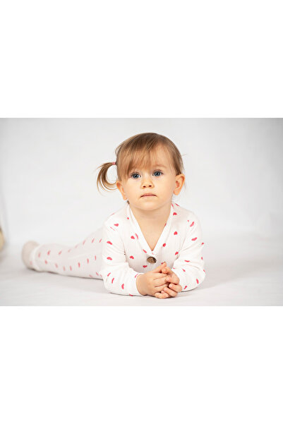 Mai Perla Beret Wooden Jumpsuit and Button Detailed Baby Set