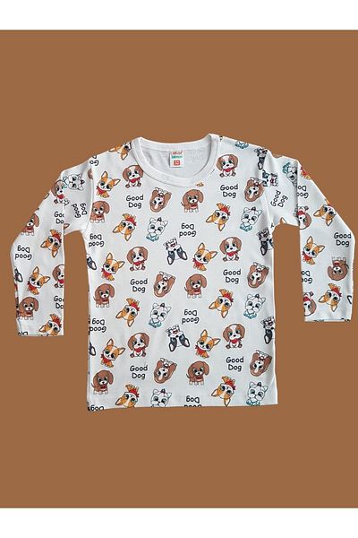 Çamaşır Bahçesi Детски пижамен комплект с дълги ръкави #printedchildrenpijamasuit #laundrygarden #longsleevepijamasuit