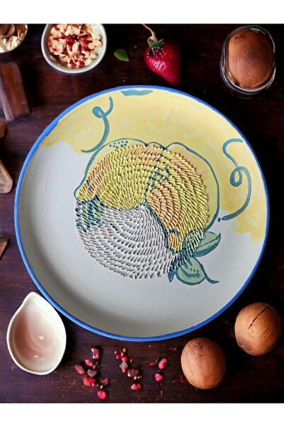 MeGgDecor مبشرة ليمون سيراميك مقاس 21 سم - صناعة يدوية وصباغة صحية وأنيقة