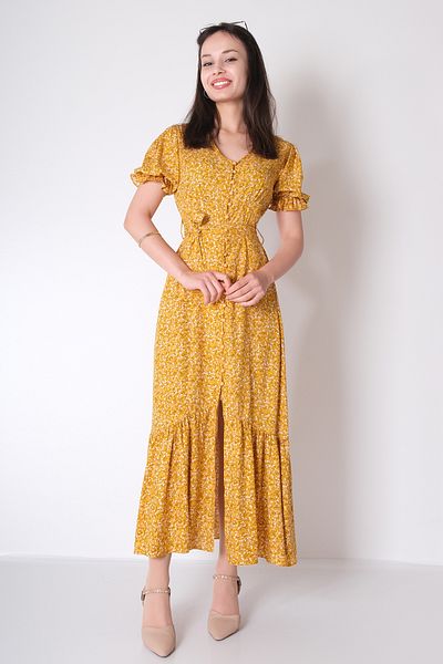 LİGHTER Button Detailed Elegant Dress