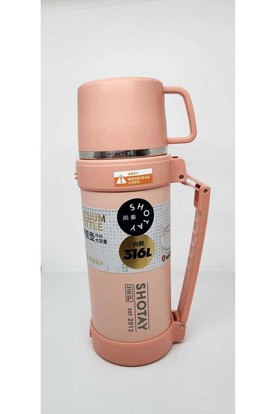 Shotay Nature ST-8235 1200ml - Pink Water Bottle Thermos
