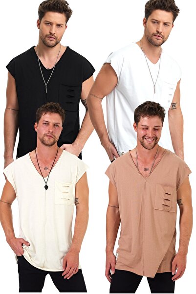 BABBOSS Casual Cut 4-Pece Zero Sleeve με λεπτομέρεια σχισμής τσέπης