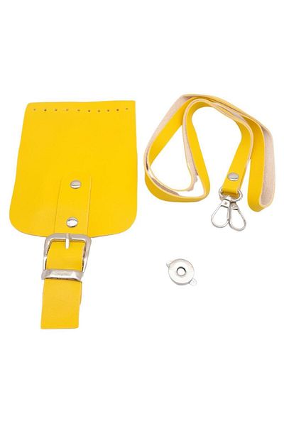 angel çanta aksesuar Σετ τσάντας Angel Yellow Faux Leather - με αγκράφα και συσκευές