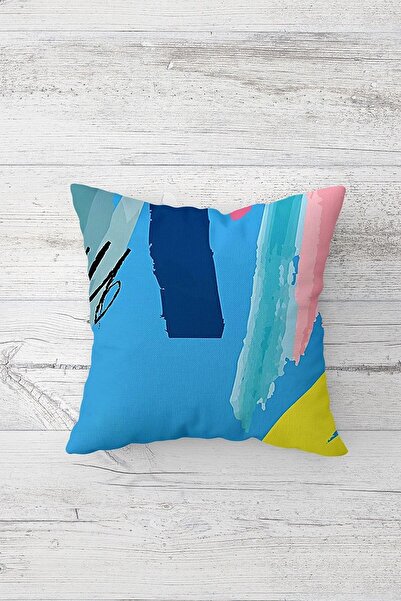 on the clouds Random Drawings Patterned Hidden Zippered Throw Pillow Cover Sofa Pillow Cover Set (4 Pieces)