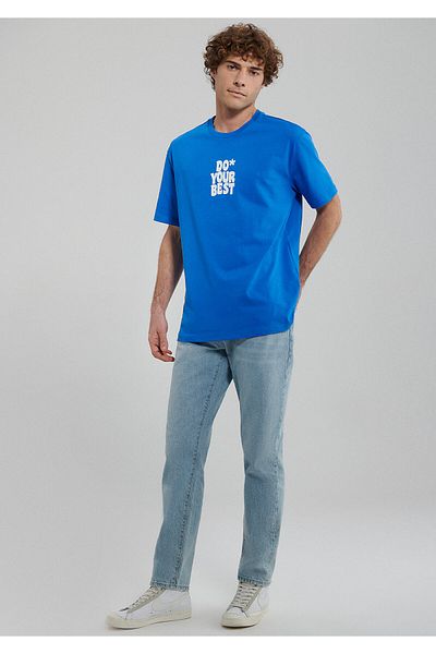 Mavi Tricou albastru imprimat, cu croiala lejeră / cu o formă lejeră, relaxată0611933-81347