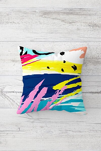 on the clouds Random Drawings Patterned Hidden Zippered Throw Pillow Cover Sofa Pillow Cover Set (4 Pieces)