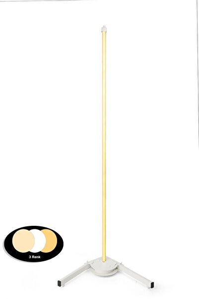 Begüsa Davin 3 Renk Ledli Lambader Beyaz