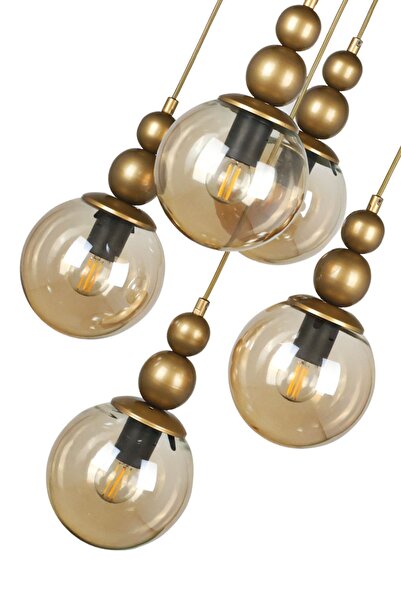 Begüsa Sonsuz 5.li Avize Eskitme Bal Cam