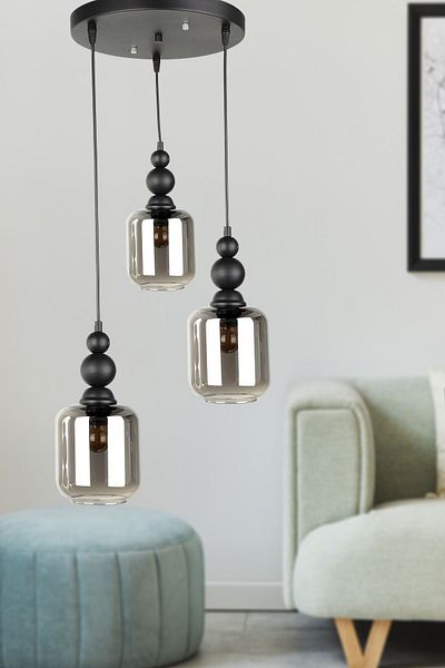Begüsa Black Pond 3 Piece Chandelier Set