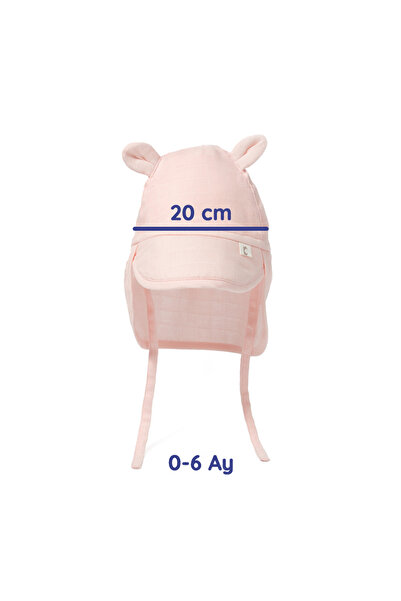 DEUX LAPINS 100% Cotton Muslin Neck Protected Baby Hat