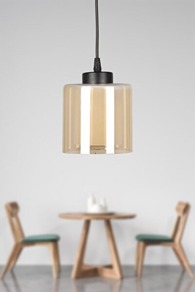 Begüsa Nitra Tekli Avize Siyah Bal Çift Cam