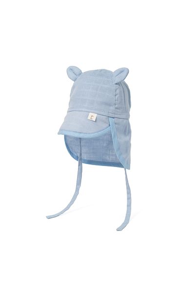 DEUX LAPINS 100% Cotton Muslin Neck Protected Baby Hat