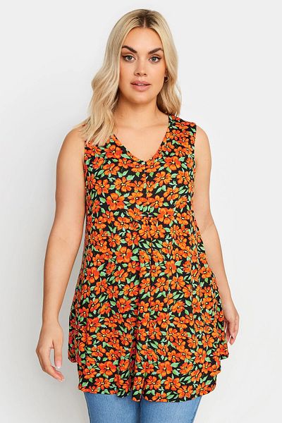 Stil Diva Μπλούζα με λαιμόκοψη Lycra Plus Size - Αμάνικη 321677