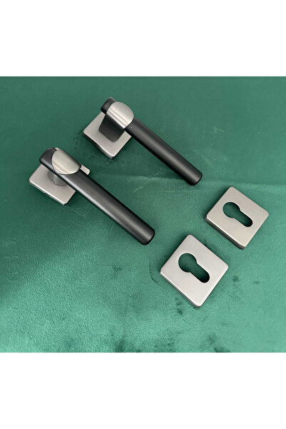 KOLDOOR Apollo Matte - Smoked Black Luxury 1 Set: Mâner de ușă din oțel Zamak...