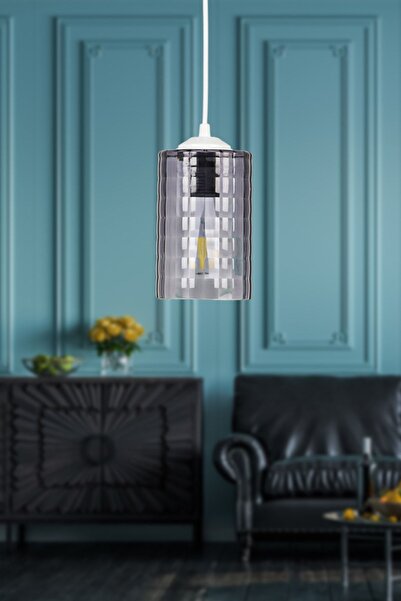 Begüsa Akgün Tekli Avize Beyaz Füme Akrilik