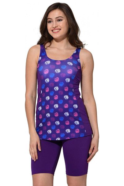 Argisa Tights Kini Patterned Shorts Tankini 5532 Patterned Purple Plus Size