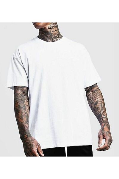 JustBS Λευκό μπλουζάκι Unisex Oversize