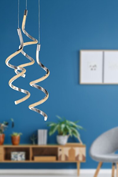 Begüsa Hilton 3 Renk Ledli 3.lü Avize Krom