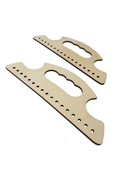 MASAL TUHAFİYE Μπεζ Χρώμα Τσάντα Sapi Wood - Διπλή (25x10)