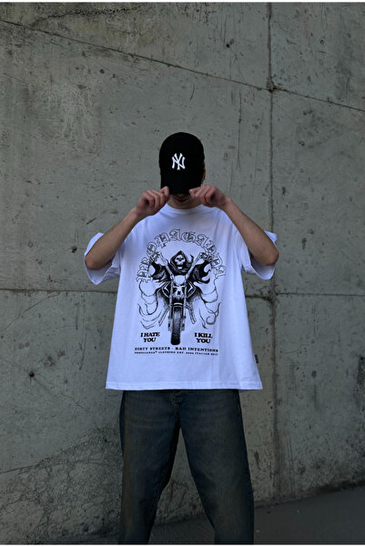 serline Propaganda Beyaz Oversize T-shirt