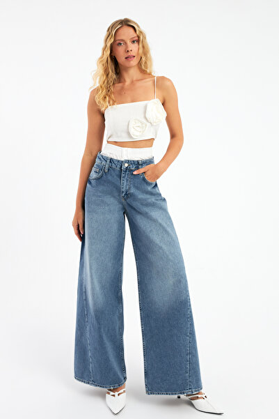 cracpot NEW SEASON COTTON SÜPER WİDE LEG JEAN