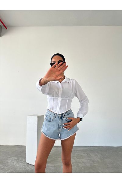 Fiori Summer Corset Shirt - Elastic Waist Design