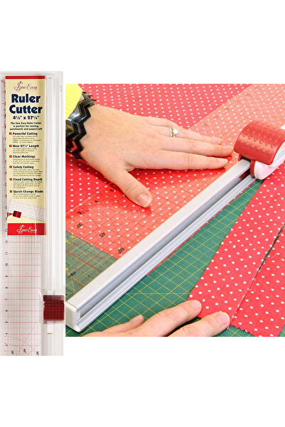 MARGOT Cetvelli Düz Kumaş Kesme Bıçağı, Kolay Kesim Aleti 11.4x70cm