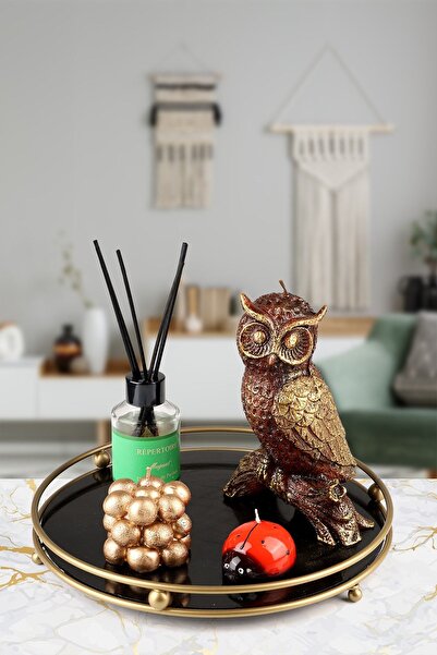 Evisimo Miami Metal Eskitme Sunum Tepsisi Düzenleyici İkramlık Söz Nişan Teps...