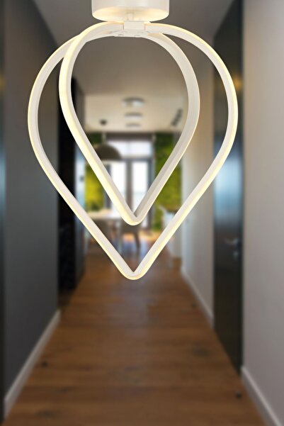 Begüsa Pars 3 Renk Ledli Tavan Montaj Avize Beyaz