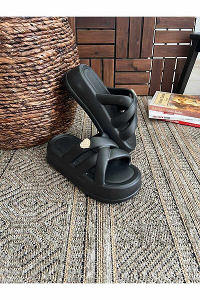 Behtah Kundura Παντόφλες Slide με ψηλή χοντρή σόλα Garden Beach Pool Sea Summer Casual Παντόφλες
