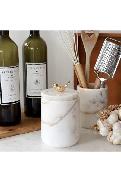 Akayev Marble White Bird Spice Rack