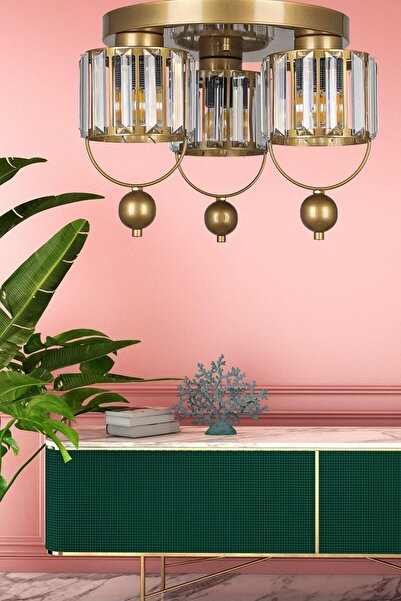 Begüsa Galon 3.lü Eskitme Tepsili Avize