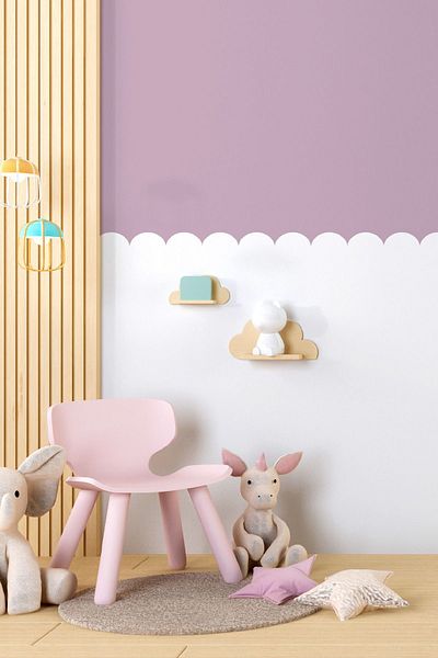 212shop White Bohemian Style Decorative Fence Detailed Wavy Kids Room Wall Sticker