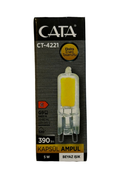 Cata CT-4221 5W 6400K (Beyaz) G9 Duylu Kapsül Led Ampul (8 Adet)