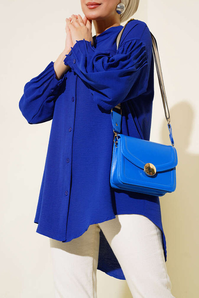 MODAQU Saks farebná tunika s manžetou