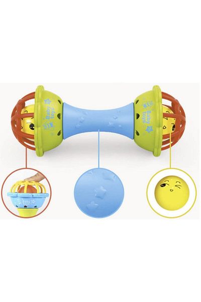 renkli çiçekler Baby Rattle Soft Rubber Baby Exercise Toy