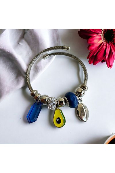 Housess Pandor.a Charm Steel Bracelet